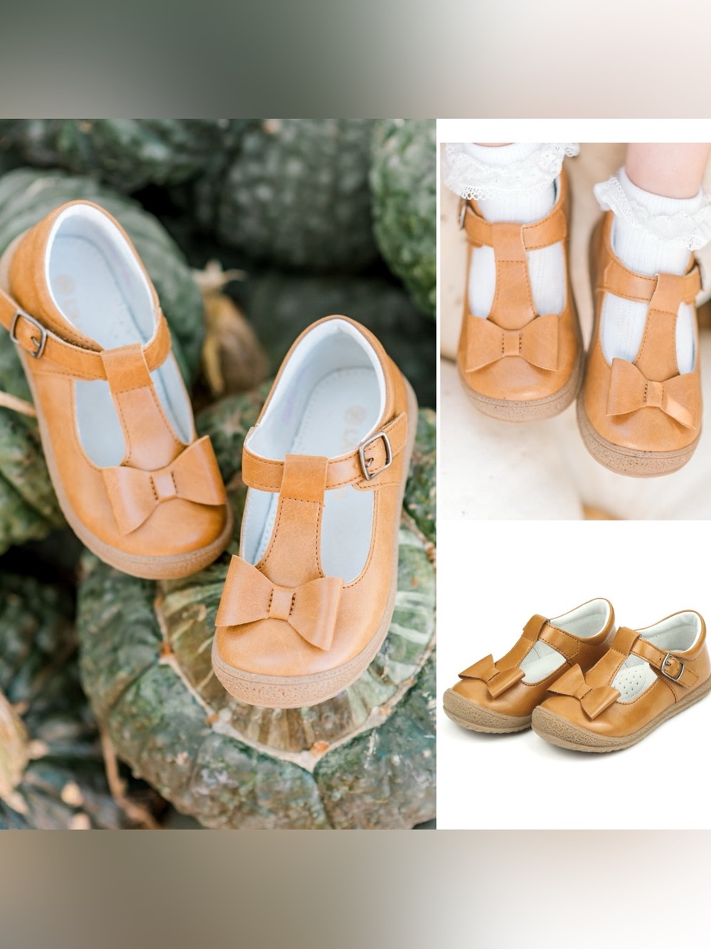 L’Amour Emma Bow T-Strap Mary Jane Girls 13 NEW